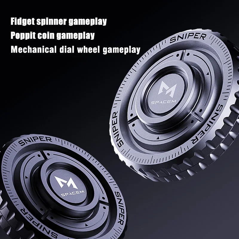 3In1 EDC Metal Pushing Card Hand Spinner Coin Adults Creative Anti-Stress Fidget Toys 2024 New Stress Reliever Fidget Spinner