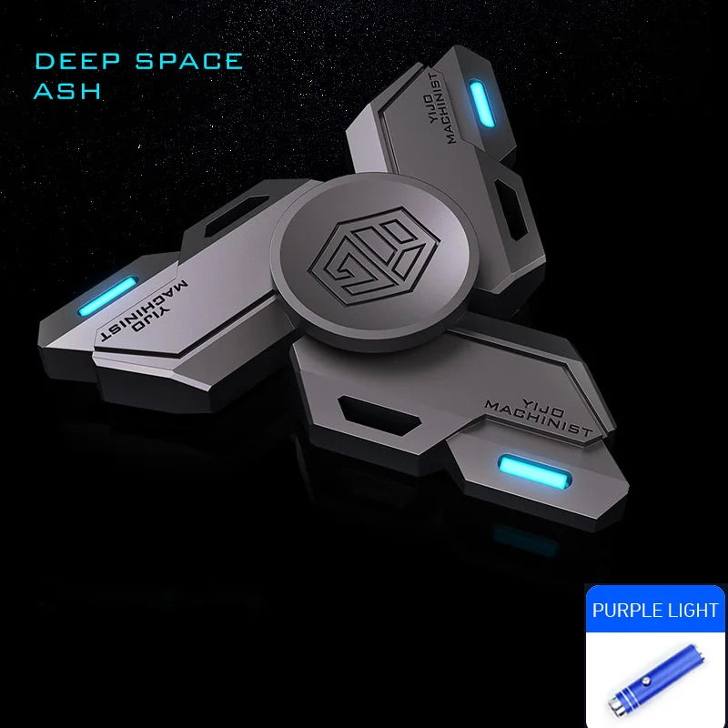 Fidget Spinner Metal Alloy Luminous Long Lasting Fingertip Gyro EDC Spinning Top Stress Relief Toys for Adults Kids Gifts
