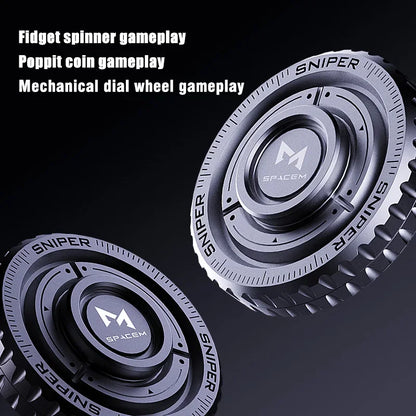 3In1 EDC Metal Pushing Card Hand Spinner Coin Adults Creative Anti-Stress Fidget Toys 2024 New Stress Reliever Fidget Spinner