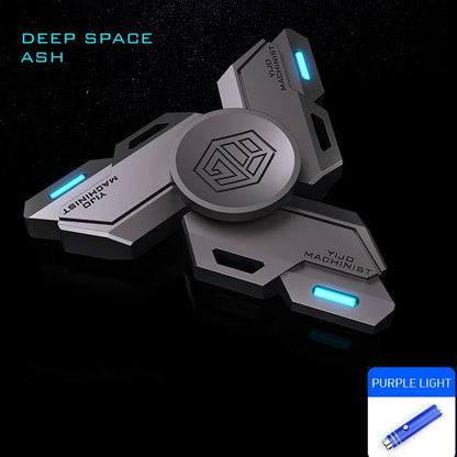 Fidget Spinner Metal Alloy Luminous Long Lasting Fingertip Gyro EDC Spinning Top Stress Relief Toys for Adults Kids Gifts