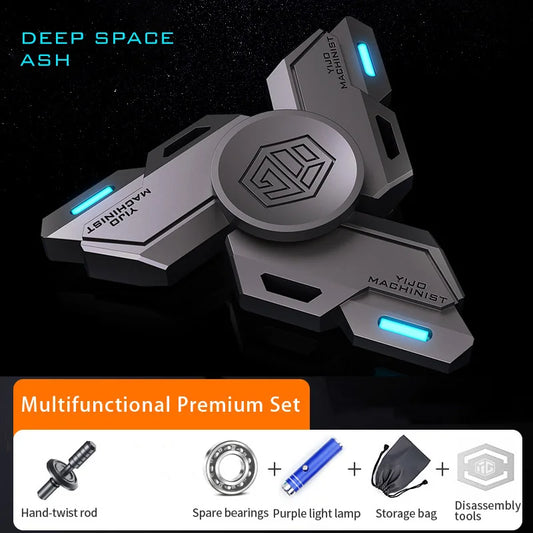 Fidget Spinner Metal Alloy Luminous Long Lasting Fingertip Gyro EDC Spinning Top Stress Relief Toys for Adults Kids Gifts